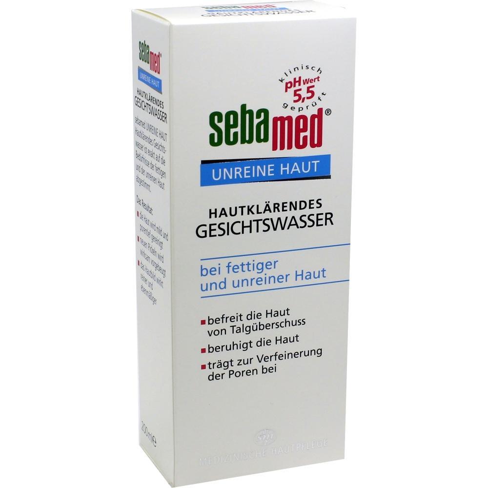 Eine weiße Verpackung eines Gesichtsreinigers für unreine Haut.